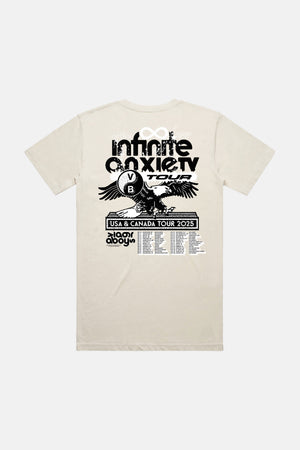 INFINITE ANXIETY TOUR T-SHIRT (ECRU) (US/CA TOUR EDITION) – Viagra